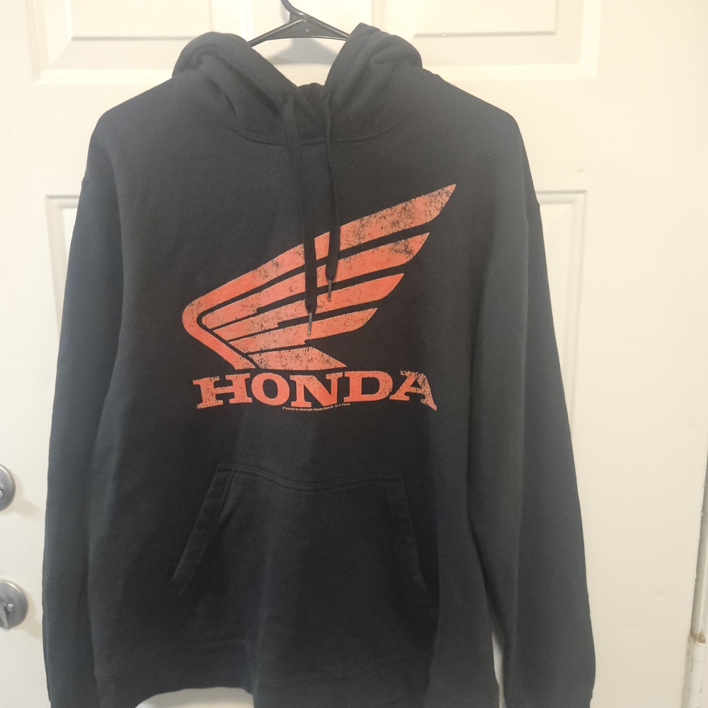 Honda Black Wing  Hoodie with Red Logo
